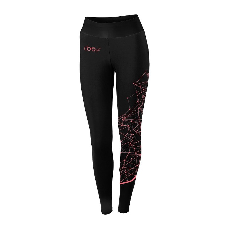 Collants chauds Sportful Doro Rythmo Warm Tights noir-corail Collants chauds Sportful Doro Rythmo Warm Tights noir-corail